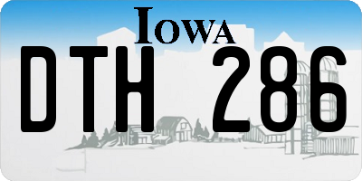 IA license plate DTH286