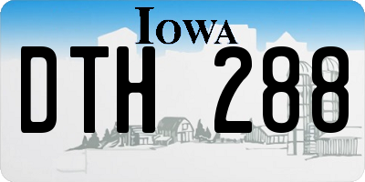IA license plate DTH288
