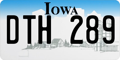 IA license plate DTH289
