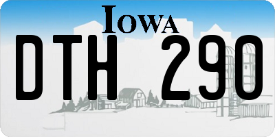 IA license plate DTH290