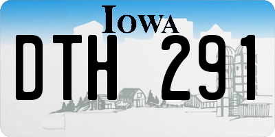 IA license plate DTH291