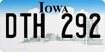 IA license plate DTH292