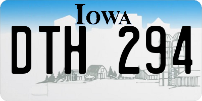IA license plate DTH294