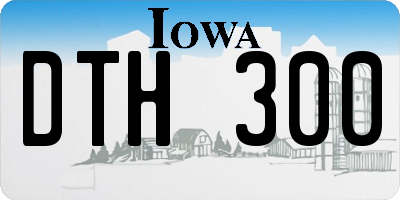 IA license plate DTH300