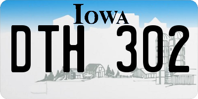 IA license plate DTH302
