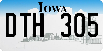 IA license plate DTH305