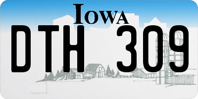 IA license plate DTH309