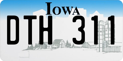 IA license plate DTH311