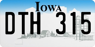 IA license plate DTH315
