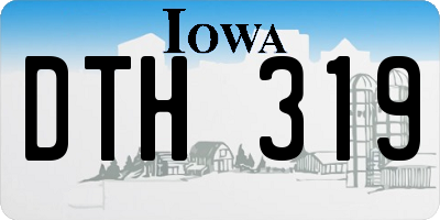 IA license plate DTH319