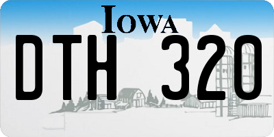 IA license plate DTH320