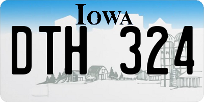 IA license plate DTH324