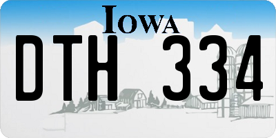 IA license plate DTH334
