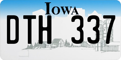 IA license plate DTH337