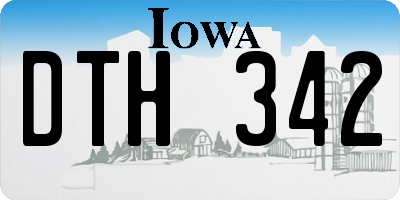 IA license plate DTH342