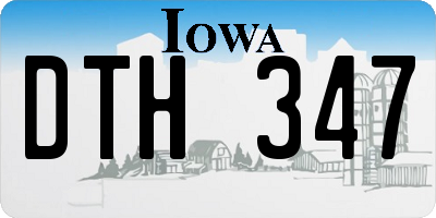 IA license plate DTH347