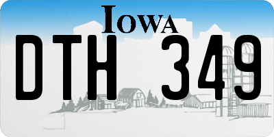 IA license plate DTH349