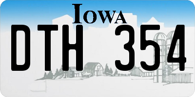 IA license plate DTH354