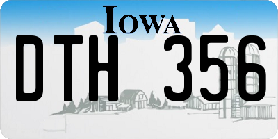IA license plate DTH356