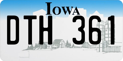 IA license plate DTH361