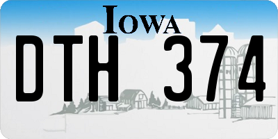 IA license plate DTH374