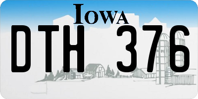 IA license plate DTH376