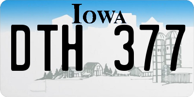 IA license plate DTH377