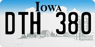 IA license plate DTH380