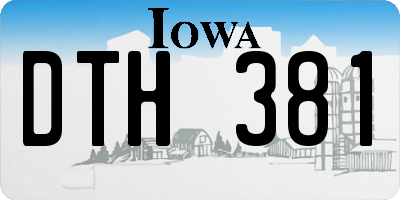IA license plate DTH381