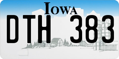 IA license plate DTH383