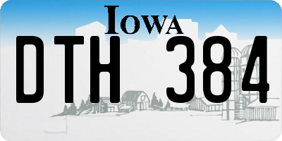 IA license plate DTH384