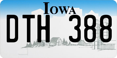 IA license plate DTH388