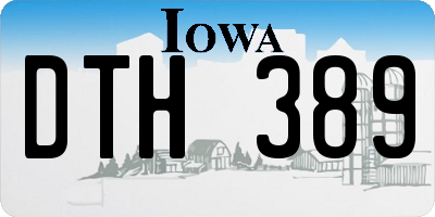 IA license plate DTH389