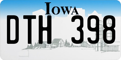IA license plate DTH398