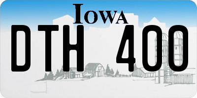 IA license plate DTH400
