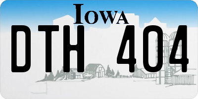 IA license plate DTH404
