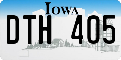 IA license plate DTH405