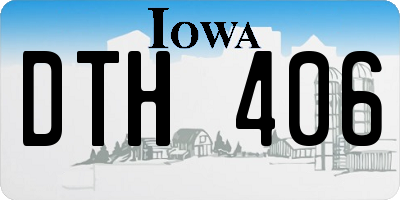 IA license plate DTH406