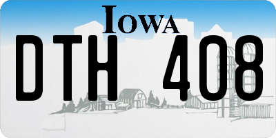 IA license plate DTH408