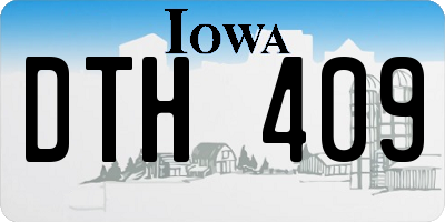 IA license plate DTH409