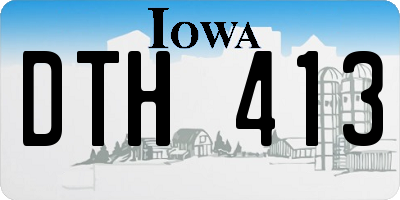 IA license plate DTH413