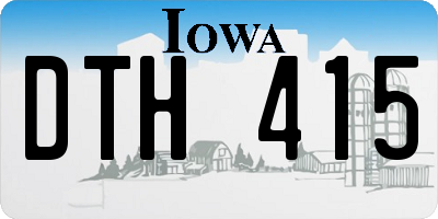 IA license plate DTH415