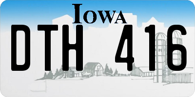 IA license plate DTH416