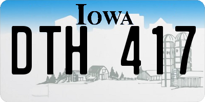 IA license plate DTH417