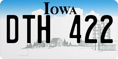 IA license plate DTH422
