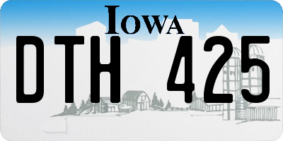 IA license plate DTH425