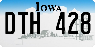 IA license plate DTH428