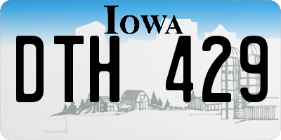 IA license plate DTH429