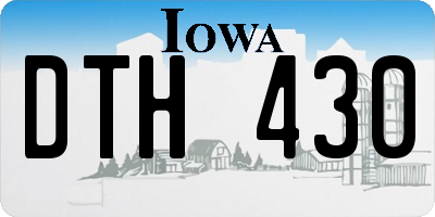 IA license plate DTH430