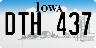 IA license plate DTH437
